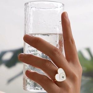 3/$30 💛 Evil Eye Heart Ring